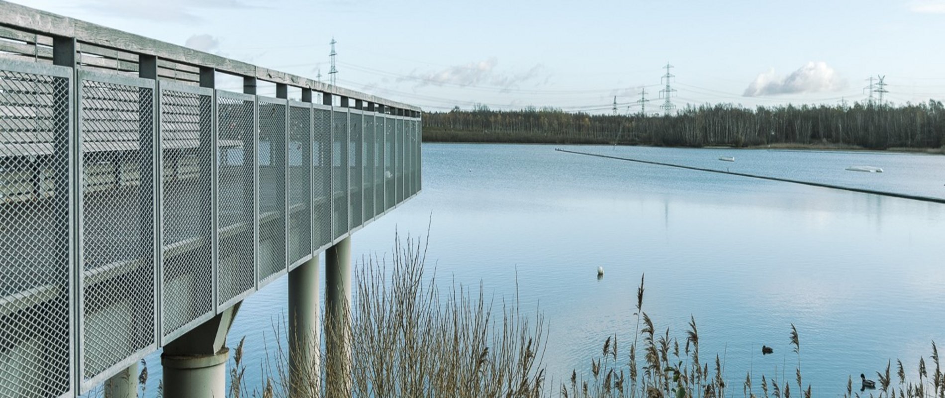 Norderstedter Stadtpark-See mit Brücke